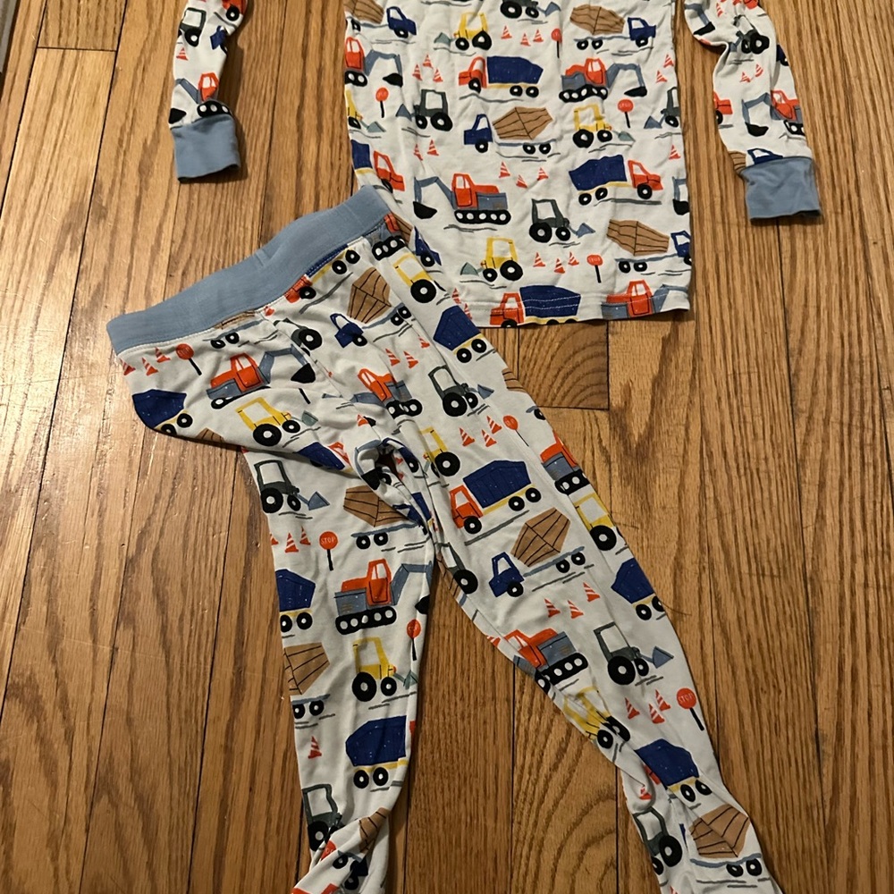 Little Sleepies Bamboo Kids Construction Vehicle Pajama Set 2T